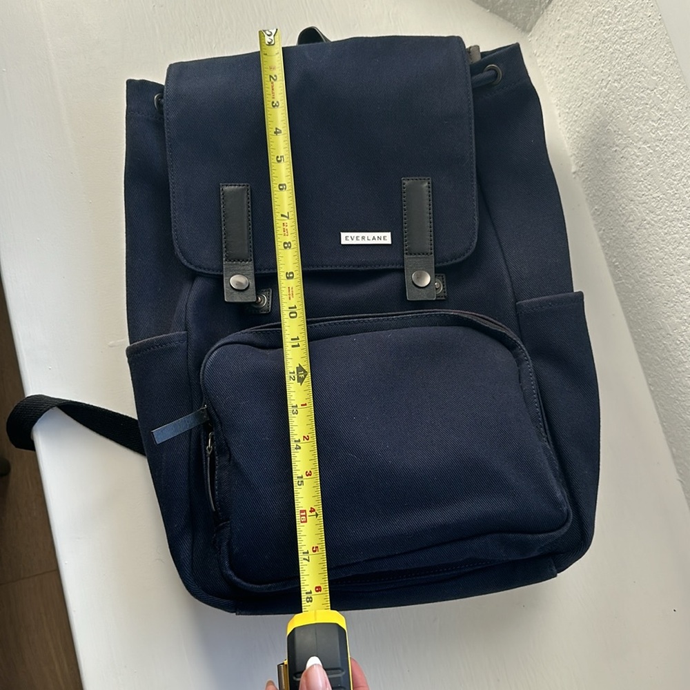 Everlane Modern Snap Backpack Navy - Picture 7 of 8